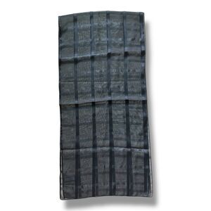 Black Bohemian Rectangular Scarf 60” X 14”Unisex Neck Scarve Tie